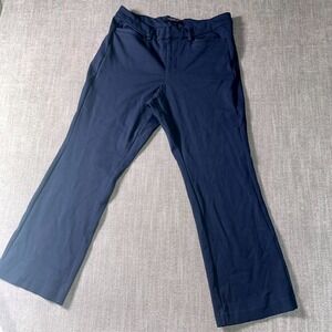 Liverpool Dress Pants Womens 16W Blue Flat Front Mid Rise Flared Leg Office Wear